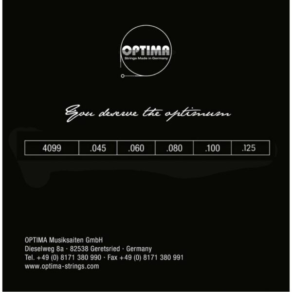 Optima cordes Flatwound Chrome - basse électrique 5 cordes 45-125 - Image 2