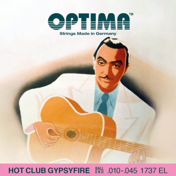 Optima Manouche Guitarre Hot Club Gypsyfire - guitare acoustique manouche Ball End 10-45