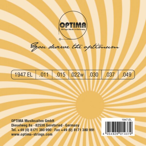 Optima Jazz Swing Chrome strings - electric guitar 11-49 - Image 2