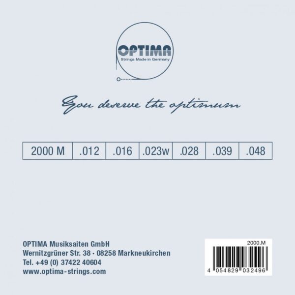 Optima cordes Argent - guitare acoustique 12-48 - Image 2