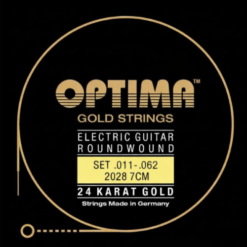 Optima cordes Or 24 K - Ensemble Custom - guitare électrique 7 cordes 11-62