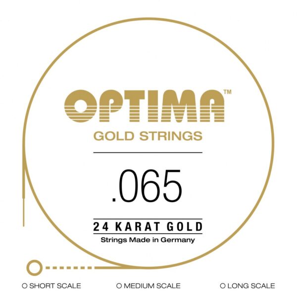 Optima cordes OR 24 K - basse électrique .065 corde seule Super longue échelle