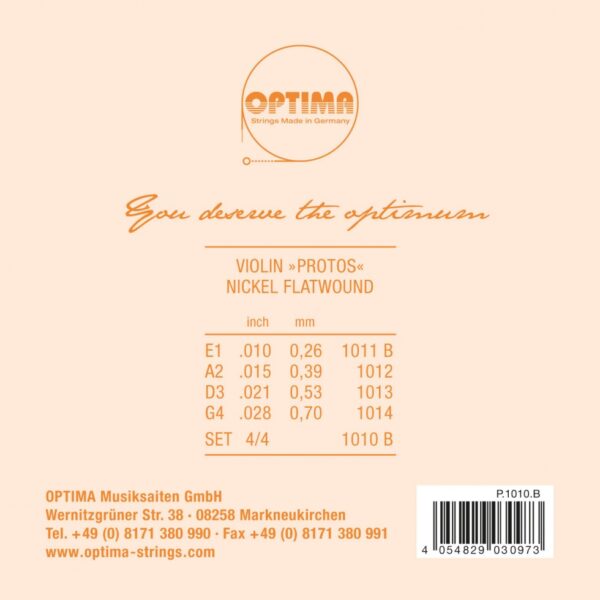 Optima Cordes Protos - Violon 4/4 10-28 - Image 2