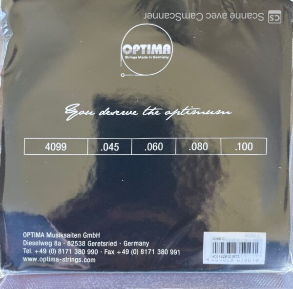 Cordes de basse électrique - Optima Chrome Flatwound 5 cordes 30-100 - Image 2