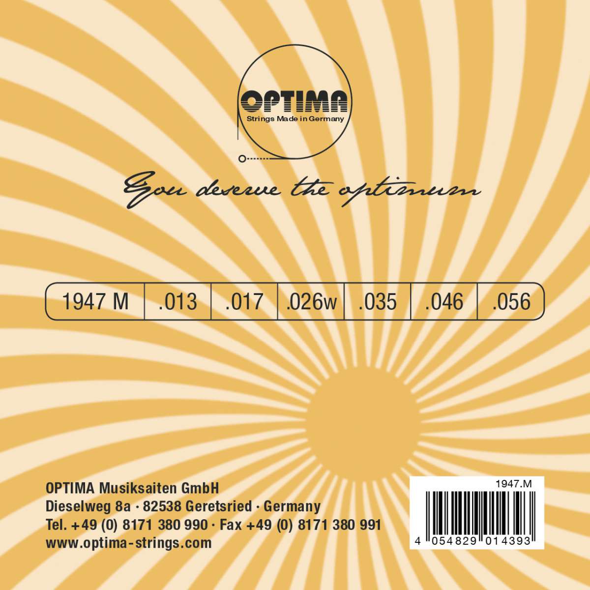 Electric guitar Optima Jazz Swing Chrome strings - 13-56 - Image 2
