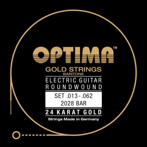 Optima cordes Or 24 K - guitare électrique BARITONE 13-62