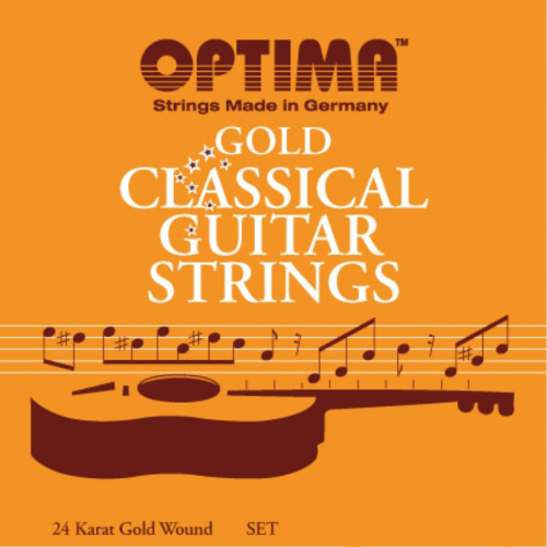 Optima cordes Or 24 K médium nylon - Guitare classique